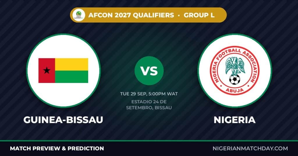 Guinea-Bissau vs Nigeria Prediction: AFCON 2027 Qualifier