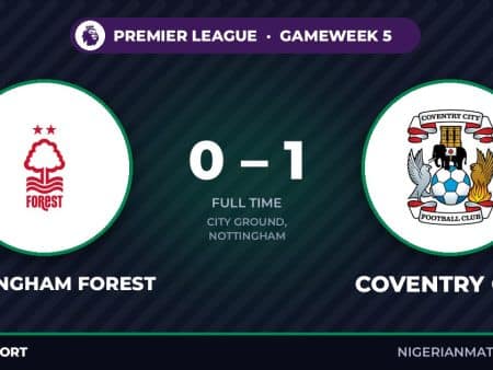Nottingham Forest 0-1 Coventry: Onyeka Helps Sky Blues End 25-Year Wait