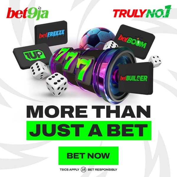 Bet9ja - more than just a bet. Bet now. T&Cs apply, 18+