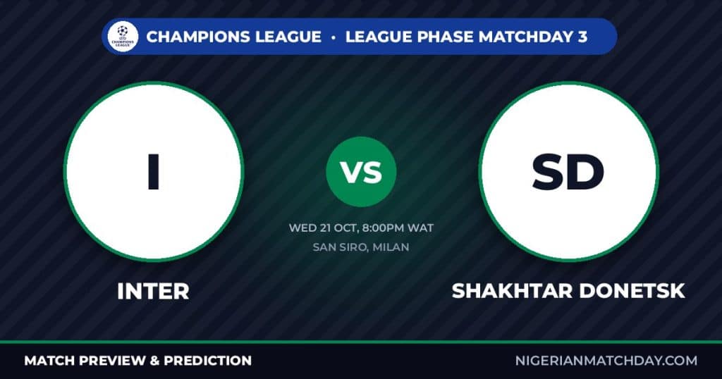 Inter vs Shakhtar Donetsk prediction: Champions League preview
