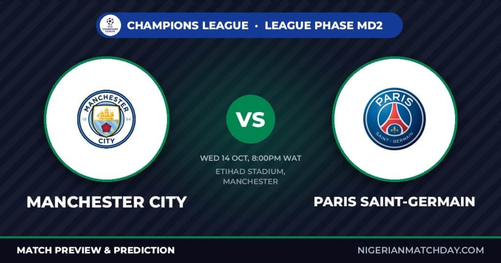 Manchester City vs PSG prediction: Champions League preview