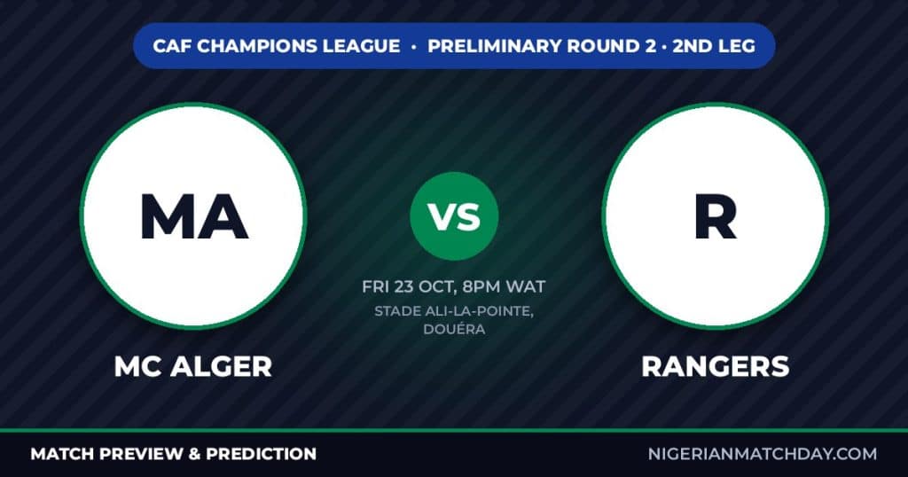 MC Alger vs Rangers Prediction match preview